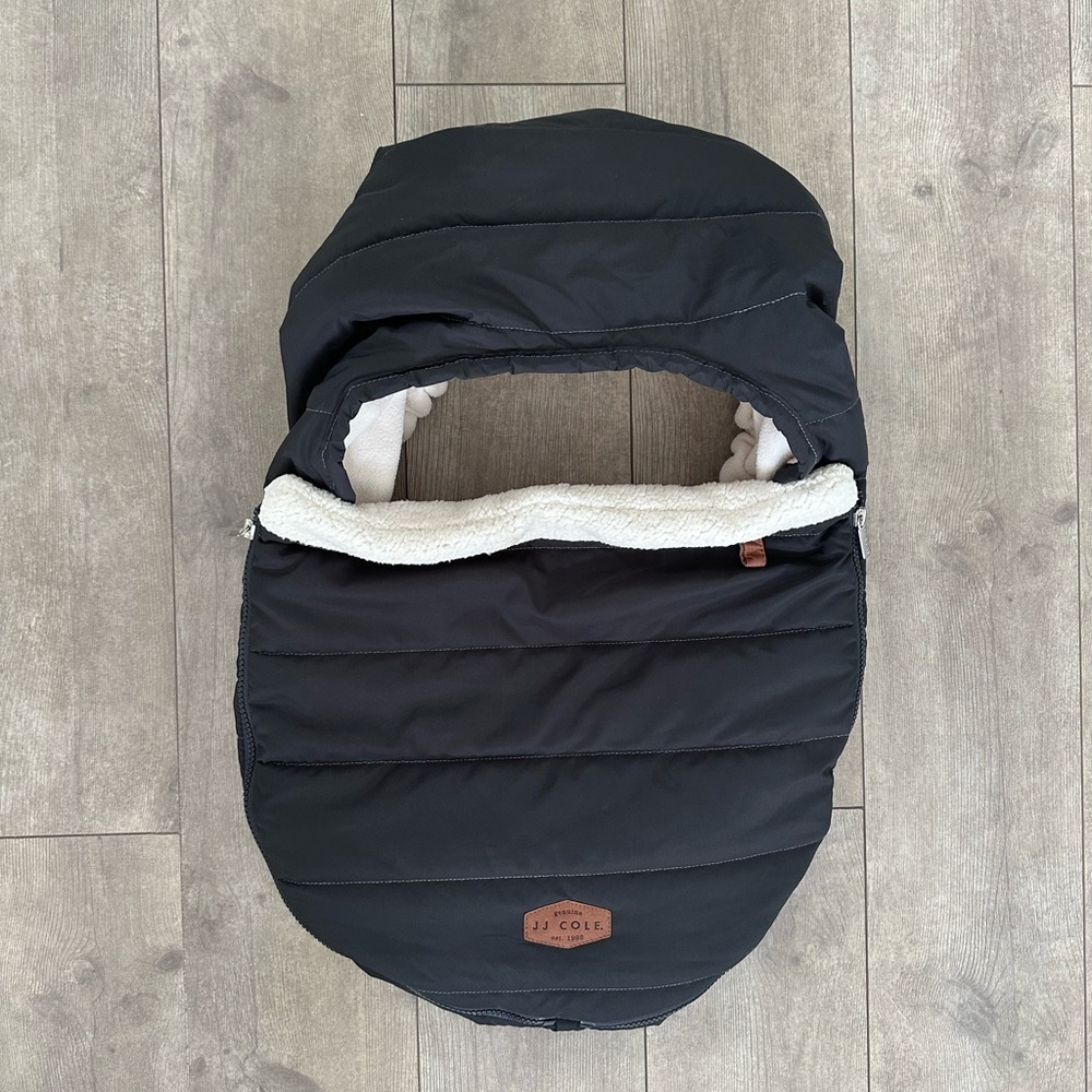 JJ Cole Winter Baby Car Seat Cover for Baby Seat or Stroller Warm Sherpa Lining
